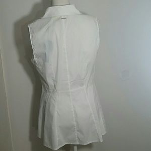 Tahari Tops - New White button-down collared tunic Tahari 12 Tahari Tops - New White button-down collared tunic Tahari 12
